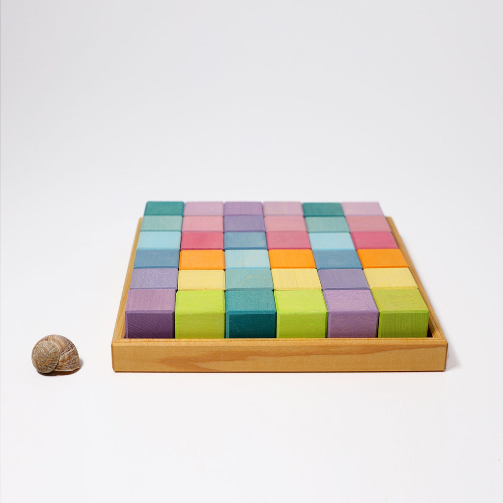 GRIMM'S Square, 36 Cubes, pastel